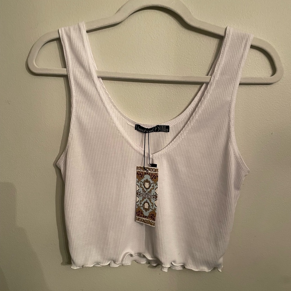 Boohoo Petite Ribbed Tank - Picture 4 of 6